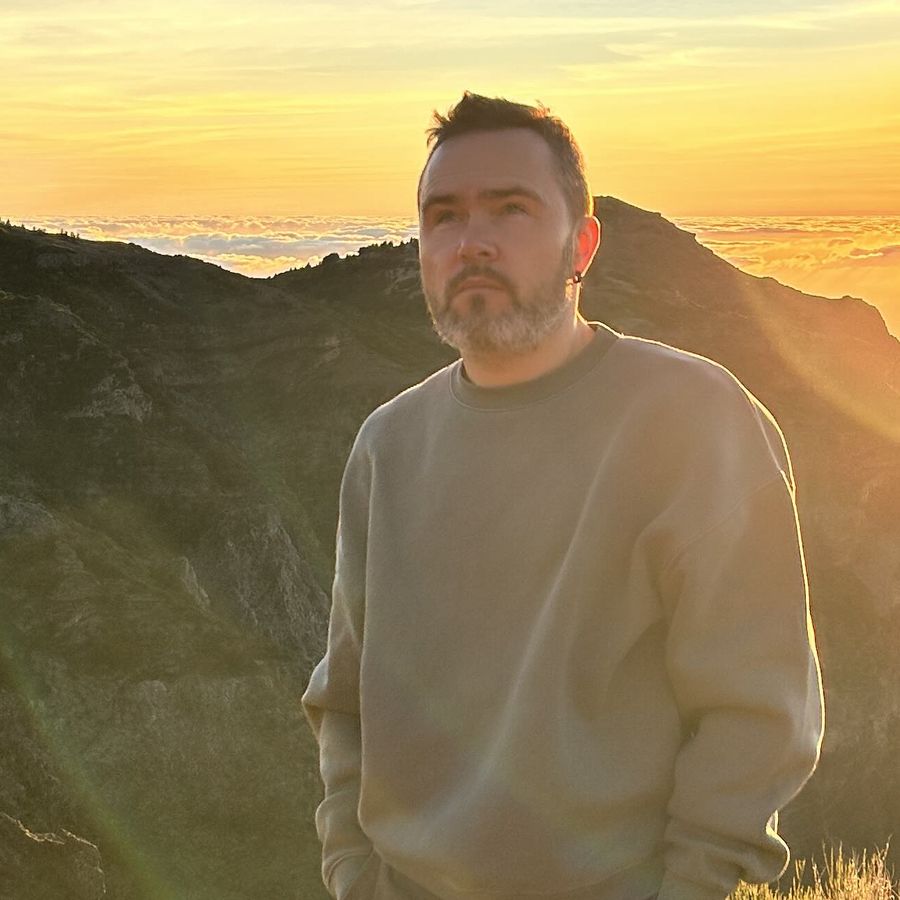 Dmitriy, your driver, at the Pico do Arieiro viewpoint at sunrise